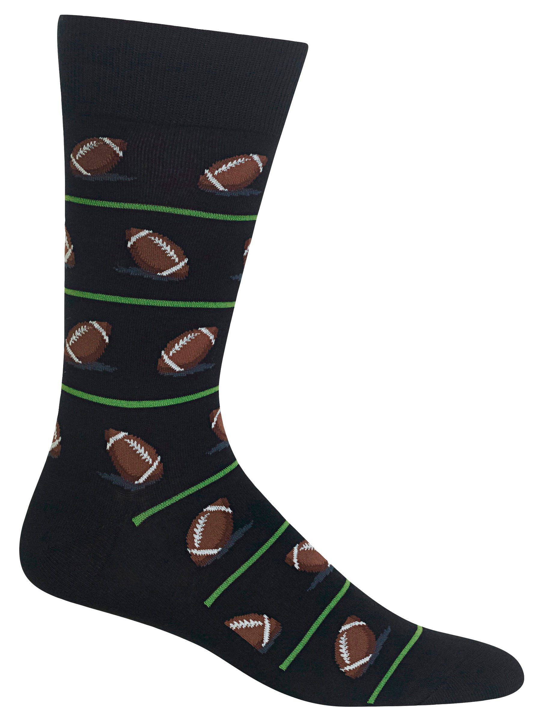 Football Novelty Socks for Men by Hot Sox - Black - Walmart.com