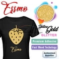 thumbnail image 1 of ESSMO Yellow Gold Glitter Heat Transfer Vinyl HTV Sheet T-Shirt 20" Wide Iron On Heat Press DG02 20"x480", 1 of 5