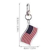 LOLIPPYY 6-Pack USA Flag Keychains, Lightweight Material, Ideal for Keys, Bags, and Accessories Decoration