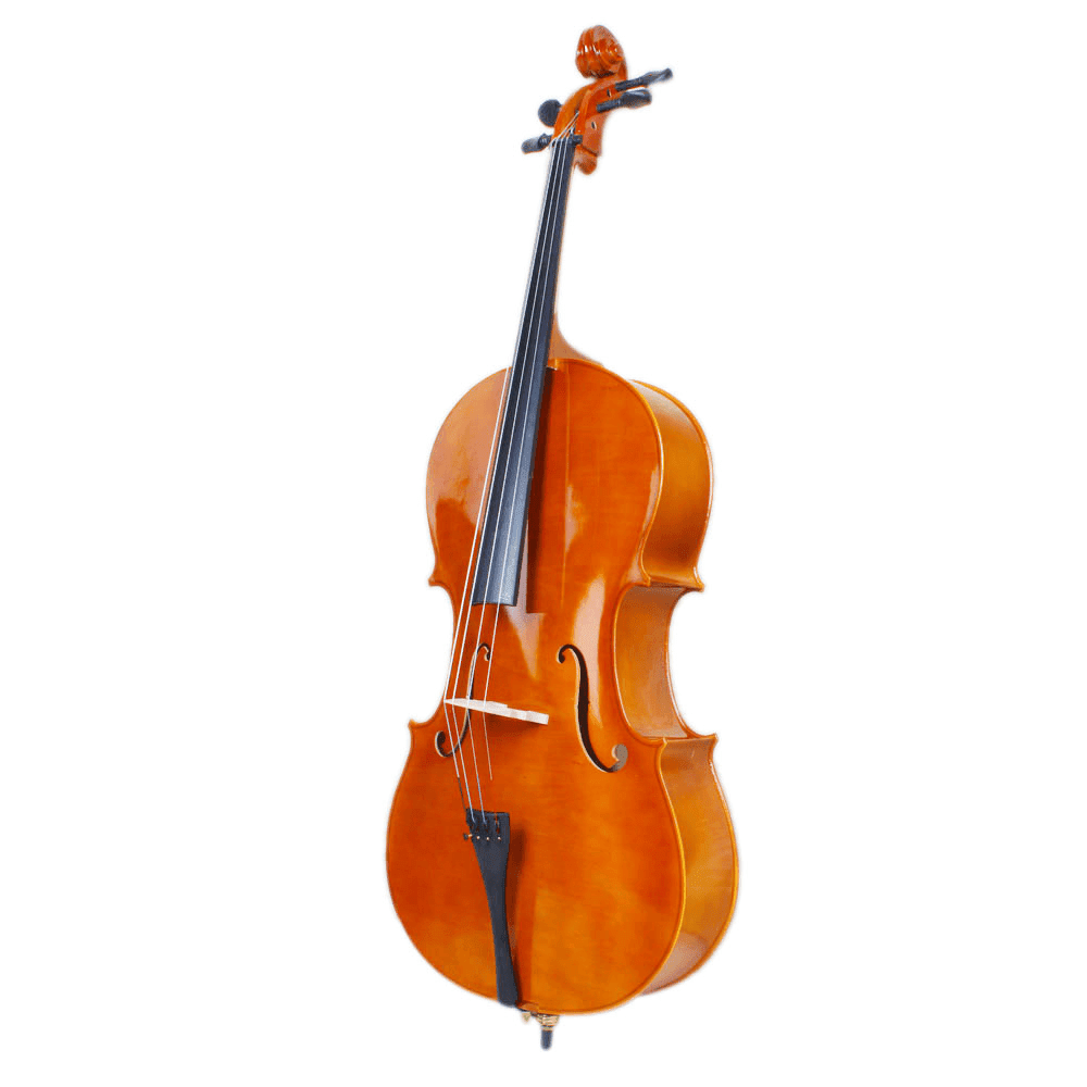 Tcbosik 4/4 Full Size Cello, Acoustic Cello Set with Portable Bag, Bow, Rosin and Bridge, String Musical Instruments for Beginner, Natural