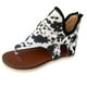 thumbnail image 2 of Fiudx Zapatos de Verano para Mujer, con Estampado de Leopardo, con Clip En La Punta, con Cremallera, Cómodos, Planos, Informales, para Playa, 2 of 7
