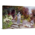 thumbnail image 1 of Great BIG Canvas | "Woman and Child in a Cottage Garden" Canvas Wall Art - 36x24, 1 of 2