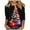 Black, variant on Womens Christmas Tops 3/4 Length Sleeve Crew Neck Xmas Tree Printed Graphic Tee Shirts Holiday Casual T-shirt (L, Navy 01)