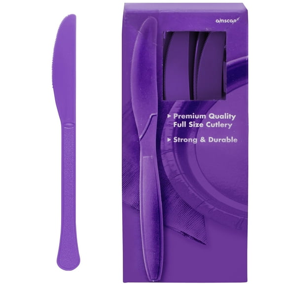 Purple Plastic Knives (100 Pack) - Party Supplies