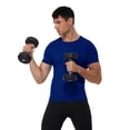 thumbnail image 4 of Men's Short Sleeve Compression Shirts Cool Dry Sports Base Layer Athletic Undershirts Workout Gym T-Shirt  Running Tops Blue L, 4 of 9