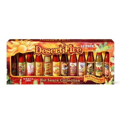 Food Gift Packaging - Desert Fire Hot Sauce Collection, 12 Piece Gift Set