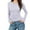 Purple, variant on Besolor Women Bell Long Sleeve Shirts Floral Crew Neck Casual Slim Fitted Basic Tee Top Casual Going out Blouse