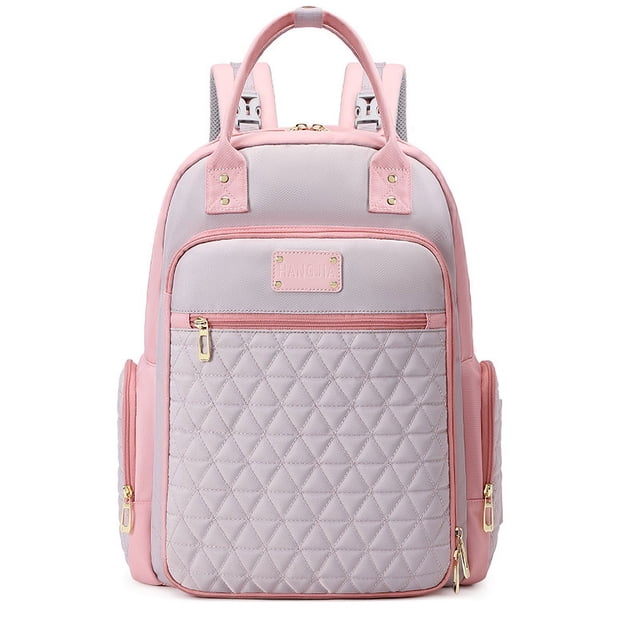 Mochila para pañales, regalos para baby shower, mochila multifuncional para pañales de gran capacidad, (rosa)