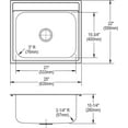 thumbnail image 2 of Elkay DPC12522104 Dayton Stainless Steel 25" x 22" x 10-1/4", Single Bowl Top Mount Kitchen Sink, 2 of 7