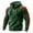 Green, variant on Quarter Zip Hoodie Men, Mens Shirts Long Sleeve Waffle Solid Color Sweatshirt 1/4 Zip Athletic Pullover with Pockets (Coffee, L)
