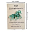 thumbnail image 2 of 2026 Pocket Hug Good Luck Horse Decor, 2D Planar Cute Horse Figurine, Inspirational Desktop Ornament for Easter, Home, Office & Festival Tabletop, Heartwarming Decor for Friends, 2.76*3.94in, Green, 2 of 6