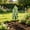White#3877, variant on Outdoor Artificial Mums with Stakes, White Faux Chrysanthemum Flowers, Plastic Silk Plant with Rust Metal Tip for Porch Yard Patio Garden Decor, 50 cm