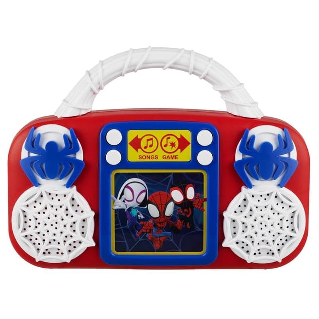 Reproductor musical de juguete eKids Spidey con luces para niños pequeños