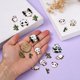 thumbnail image 3 of 32 piezas de dijes de panda y bambú en aleación esmaltada de 8 estilos diferentes, colgantes de animales en oro claro para manualidades: collares, pulseras, llaveros y joyería., 3 of 9