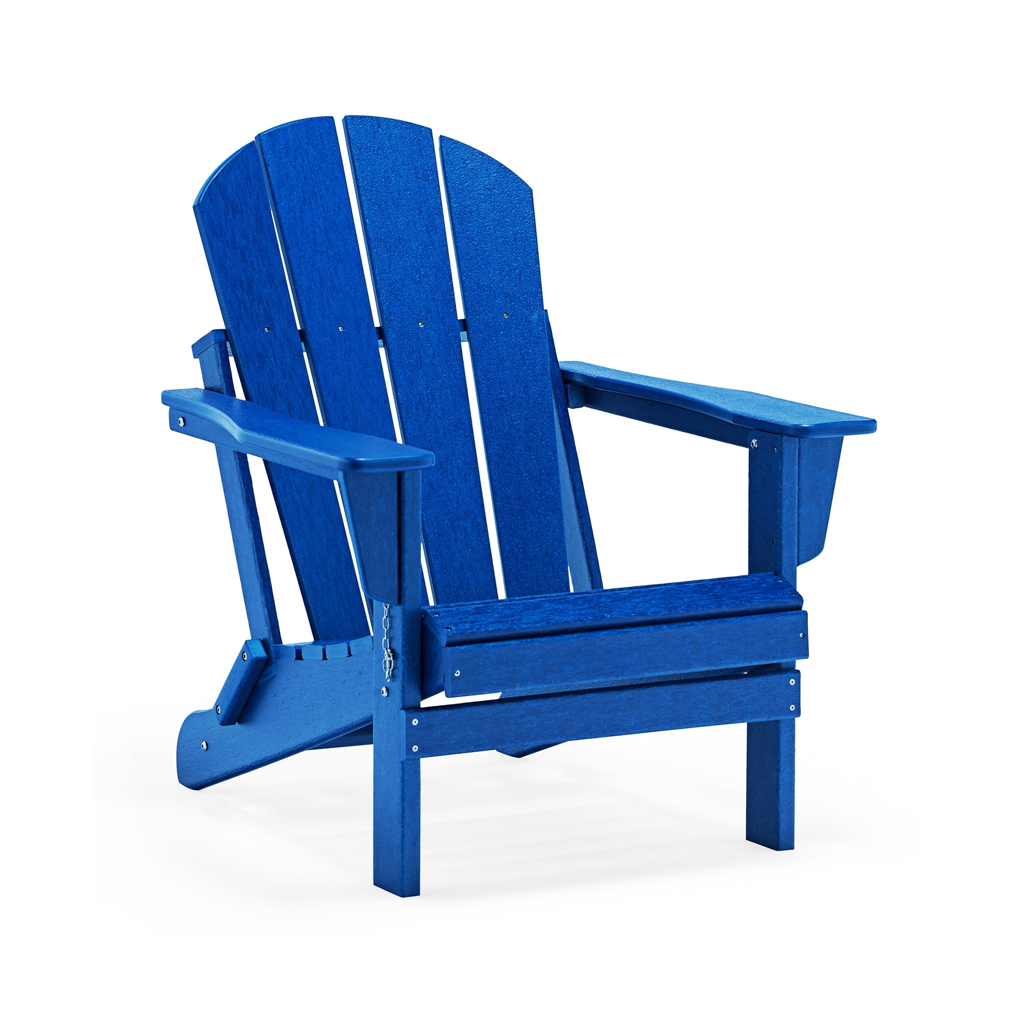 Folding Adirondack Lawn Chairs Set of 4 for Outdoor Patio Garden, Pacific Blue