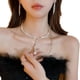thumbnail image 1 of Conjunto de collar de cristal plateado para novia, conjuntos de joyería de boda, conjunto de joyería para disfraz de graduación, gargantilla de fiesta para mujeres y niñas, 1 of 5