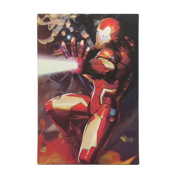 Marvel Avengers Iron Man Gallery Wrapped Canvas Wall Art - Large Iron Man Picture for Home Decorating