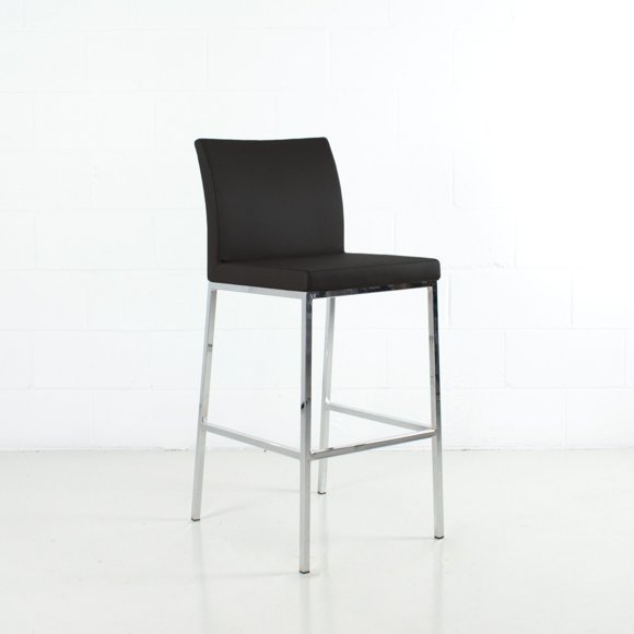 Kahlo Leatherette & Stainless Steel Bar Stool (26-inch/ 30-inch)