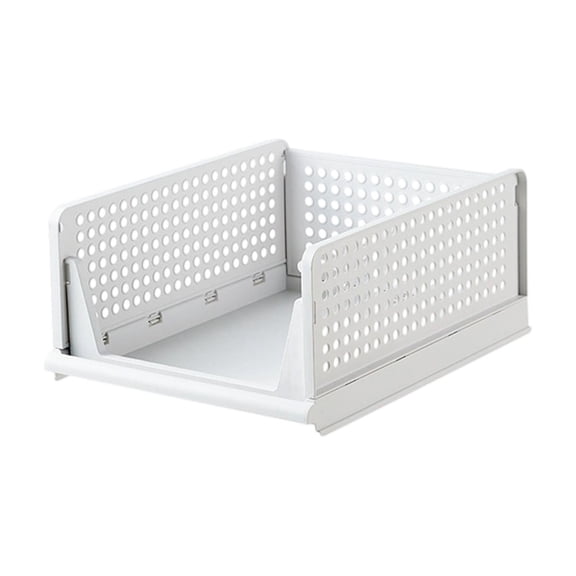 Stackable Storage Bins, Wardrobe Organizer Drawers, Foldable Plastic Storage Basket With Slide Track, Waterproof Space Saving Cabinet And Closet Organizer For Bedroom Office