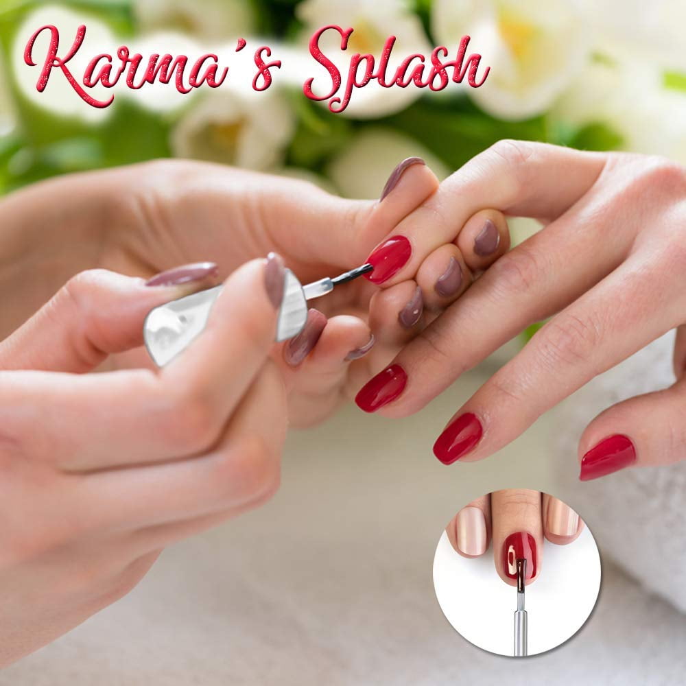 Amazing Nail Polish Karma’s Splash - Natural Nail Polish Base Coat Set – Lavender Nail Polish Remover - NonToxic Nail Art | Vegan and Cruelty-Free Nail Paint (Pack of 10)