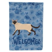 Carolines Treasures CK4979GF 11 x 0.01 x 15 in. Siamese Traditional No.2 Cat Welcome Flag Garden Size