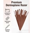 thumbnail image 3 of Dermaplane razor for Women – Gentle face razors women & eyebrow Kit Peach Fuzz Removal, Safe Protective Blade, Painless Facial Hair Remover Exfoliating Tool, Pink,12-Pack, 3 of 5