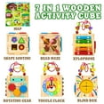 thumbnail image 2 of Baby Toys for 12-24 Months, Wooden Activity Cube, 7-in-1 Montessori Toys for 1+ Year Old, Educational Learning Toys for Toddlers Age 1-2 Birthday Gifts, 2 of 7