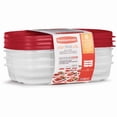 thumbnail image 3 of Rubbermaid Food Storage Container Set with Dividers, 5.1 Cup, Red, Pack of 3, 3 of 6