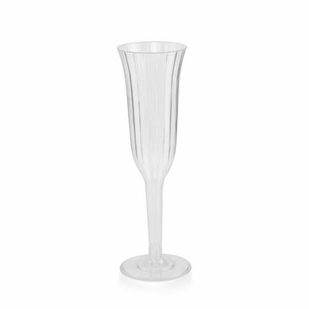 BalsaCircle 12 pcs 6 oz Plastic Champagne Flute Glasses - Wedding Party Disposable Tableware (Veuve Champagne Best Price)