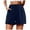 Navy, variant on Women's High Waisted Stretchy Denim Bermuda Shorts Cute Soft Elastic Bottoms Boxer Summer Casual Beach Shorts S-XL