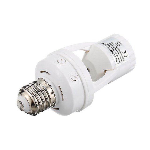 Sensor de movimiento infrarrojo Pir de detección de 360 ??grados E27 lámpara de luz Led soporte de Base enchufe de bombilla día y noche 2 modos
