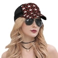 thumbnail image 5 of Zufioo Red Hot Chili 1 Print Mesh Baseball Cap, Adjustable Sport Travel Hat Accessory for Men and Women, 5 of 7