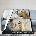 thumbnail image 3 of Customized Photo Blanket for Couples, Personalized Blankets with Name Image Logo Gifts for Husband/Wife, Gift for Wife Husband Her Him Anniversary Wedding, White, 40"x50" Blankets, 3 of 5