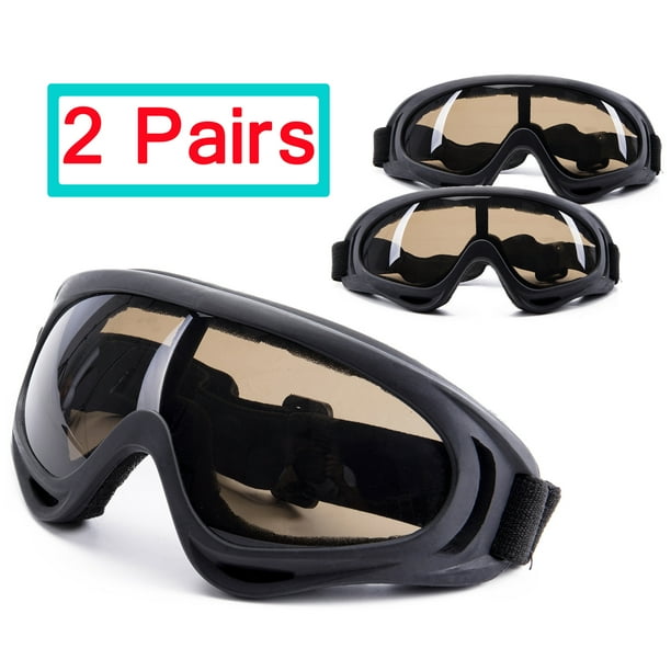 C.F.GOGGLE 2 Pairs Ski Goggles, Skate Glasses Over Glasses Winter Snow
