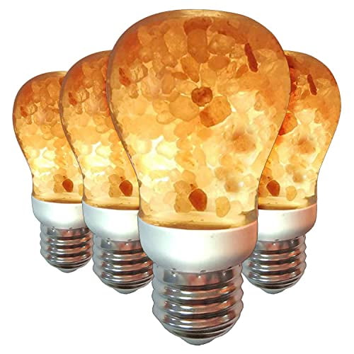 Himalayan Glow AGlow Mpoule au Sel Conception de Brevet Ambre Chaud Ampoules LED, 4 Chiffres, Orange, W1651B-4PK