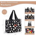 thumbnail image 2 of Large Floral Insulated Handbag for Women Work, 12L Leakproof Lunch Cooler Tote with Storage Pocket, Reusable for Picnic Hiking, 2 of 6