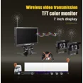 thumbnail image 2 of 2x Wireless Reverse Rear View Camera 7" Monitor Kit for Truck Trailer Bus RV Car, 2 of 8