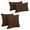 Cocoa Brown, variant on Double-corded Solid Outdoor Spun Polyester Throw Pillows with Inserts (Set of 4), Lime