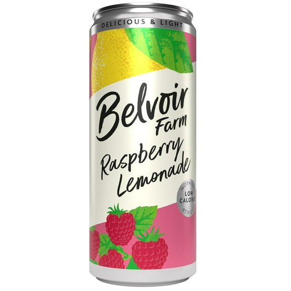 Belvoir Delicious and Light Raspberry Lemonade Drink Cans 330ml (Pack of 8)