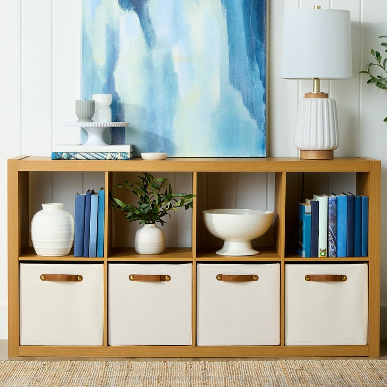 Better Homes & Gardens 8 Cube Storage Organizer, Light Honey