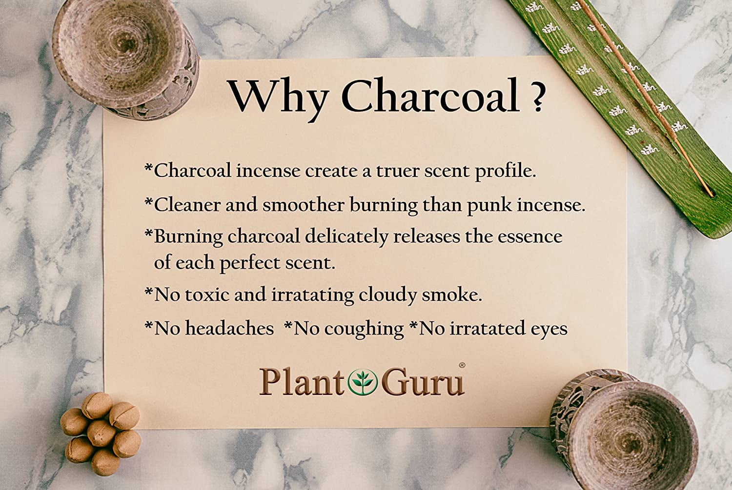 Citronella Charcoal Incense Cones 1" TOPFLOW - 50 Pack - Natural Scented Cones Handmade Hand Dipped