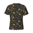 thumbnail image 6 of Vsdgher Bumblebee Print Men's Dry Fit Mesh Athletic Shirts Moisture Wicking Tennis T-Shirt Tops, 6 of 9