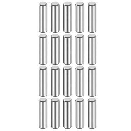 20 Pack 6 mm x 20 mm Dowel Pins, 316L Stainless Steel Cylindrical Dowel Pins Shelf Support Peg Pin Rod Fasten Elements Metal Shelf Pegs Silver Tone