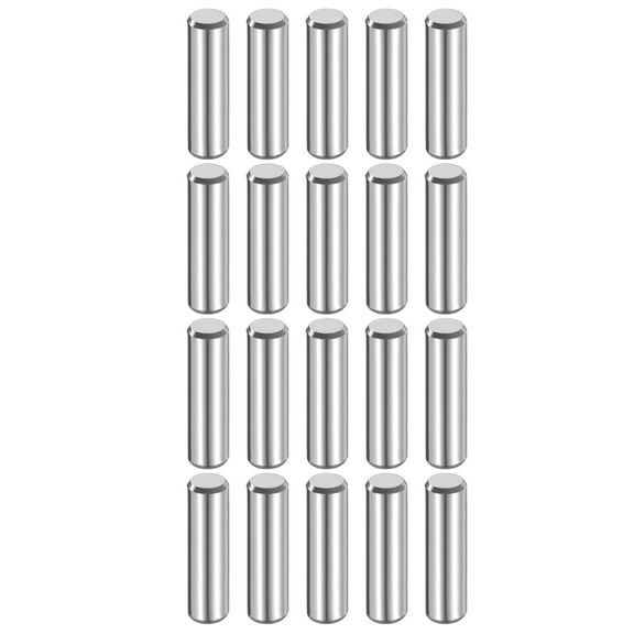 20 Pack 6 mm x 20 mm Dowel Pins, 316L Stainless Steel Cylindrical Dowel Pins Shelf Support Peg Pin Rod Fasten Elements Metal Shelf Pegs Silver Tone
