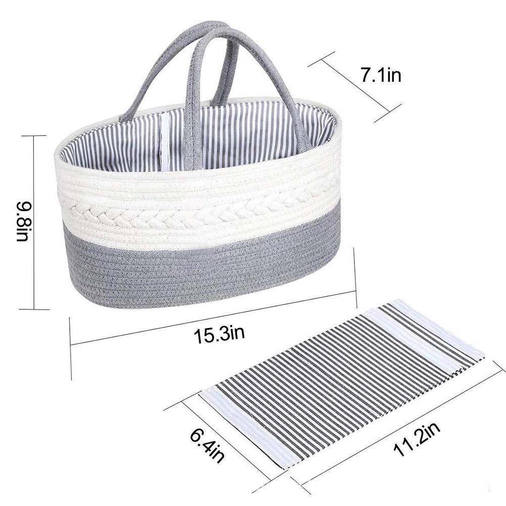 wicker basket diaper caddy
