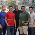 thumbnail image 3 of SOCKS'NBULK 12 Pack Mens Cotton Crew Neck Regular T-Shirts Bulk Short Sleeve Lightweight Tees Mix Colors, Size (Mix Color, Medium), 3 of 8