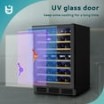 thumbnail image 6 of EUHOMY 5 Cu.Ft Dual Zone Wine Cooler Refrigerator, Quiet Built-In or Freestanding Wine Fridge, 6 of 11
