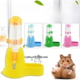 thumbnail image 1 of Botella de agua pequeña para mascotas + tetera de plástico para beber, cuenco de soporte para vajilla, para enfriar conejos, chinchillas y erizos, 2 en 1, 1 of 5