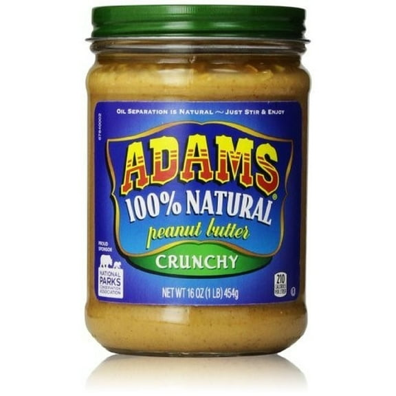 Adams Natural Crunchy Peanut Butter (Pack of 2)