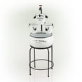 thumbnail image 4 of Alpine Corporation 15" x 15" x 36" Outdoor Iron Tiered Pails Pump Fountain, White, 4 of 13
